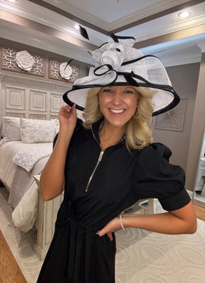 Black/White Derby Hat