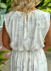 Floral Balloon Hem Cropped Blouse & Skirt SET