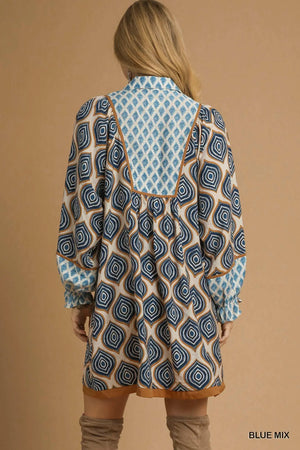 Geo Print Boho Dress