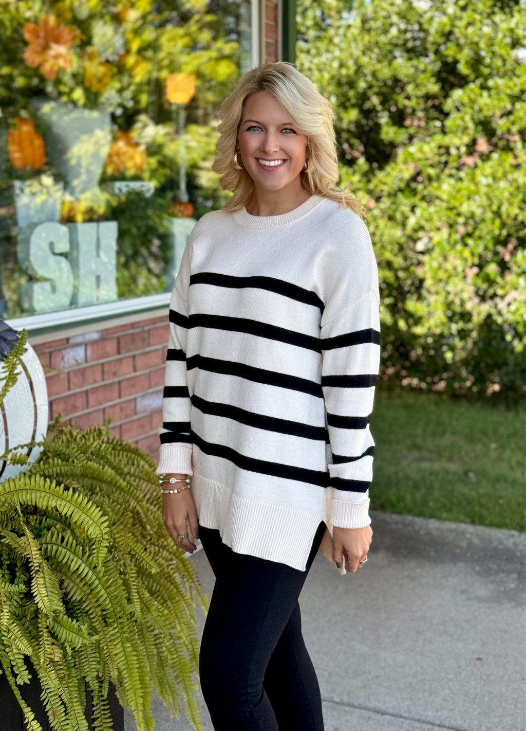 Stripe Tunic Sweater