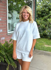 Heather Grey Top & Short Scuba Set