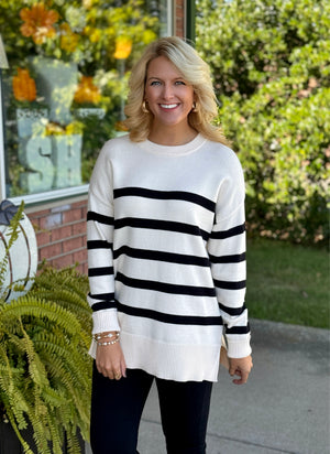 Stripe Tunic Sweater