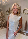 Champagne Sequin Pant & Muscle Top SET