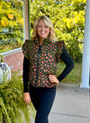 Multi Color Cheetah Vest with Ruffle Sleeve Details