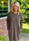 Washed Brown Tunic Dress