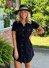 Black Button Down Shirt Dress