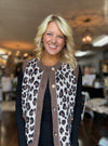 Leopard Sweater Vest with Gold Buttons