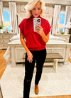 Mock Neck Dolman Sleeve Sweater