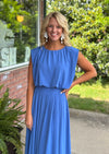 Periwinkle Top & Pleated Skirt SET