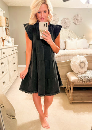 Ash Grey French Terry Dress