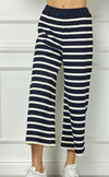 Navy & Cream Stripe Top & Pant Set