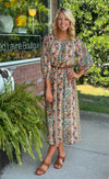 Boho Floral Midi Dress