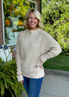 Taupe & Rust Detailed Sweater