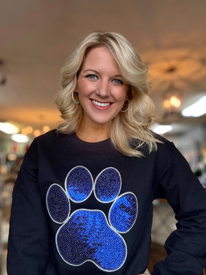 Sequin Cat Paw Sweatshirt