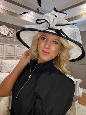 Black/White Derby Hat