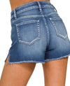 Raw Frayed Cutoff Denim Shorts