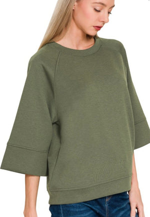 Olive Scuba Top