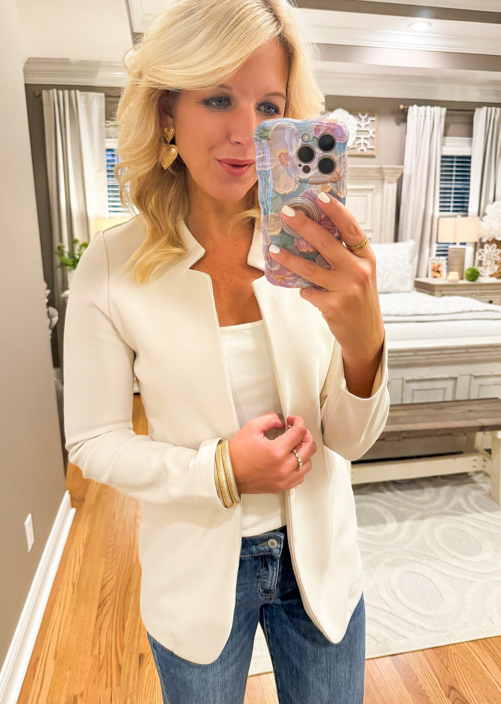 Cream Blazer Jacket