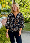Black Embroidered Detail Top