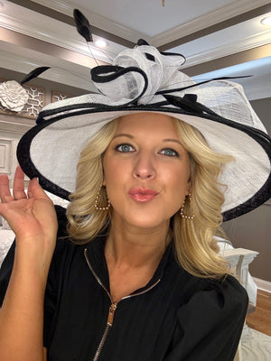 Black/White Derby Hat