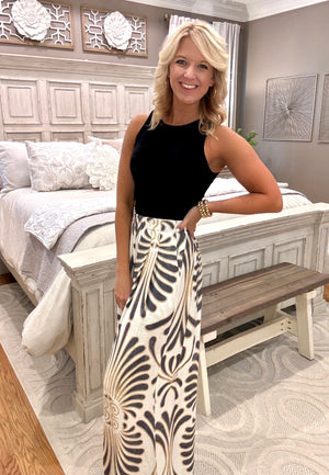 Printed Wide Leg Pant