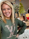 LV Cheetah Olive Sweatshirt *Pre-Order*
