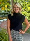 Black Sweater Vest Top