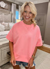 Ribbed Round Neck Oversized Top
