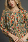 Boho Floral Midi Dress