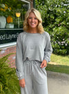 Washed Grey Top & Wide Leg Pant SET