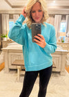 Turquoise French Terry Pullover