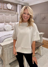 Ribbed Round Neck Oversized Top