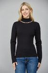 Pearl Detailed Turtleneck (2 Color Options)