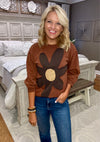 Brown Floral Patch Top