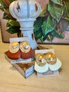 Wood & Gold Statement Earring