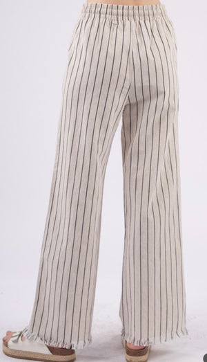 Stripe Linen Jacket & Pant SET