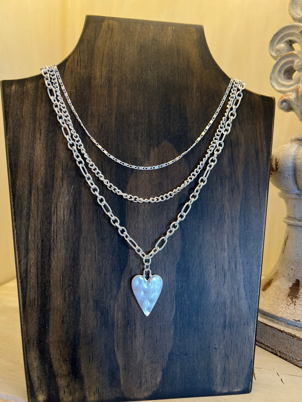 Multi Chain Heart Necklace