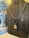 Gold Disc Layered Necklace