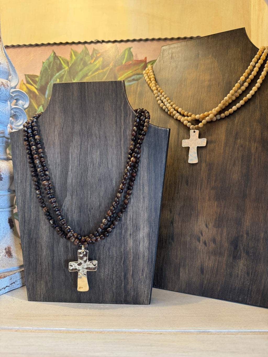 Beaded Cross Necklace
