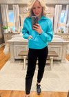 Turquoise 1/4 Zip Pullover