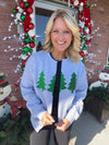 3 Tree Glitter Cardigan Sweatshirt *Pre-Order*