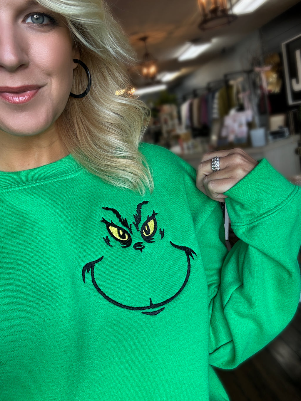 Grinch Face Custom Sweatshirt *PRE-ORDER*