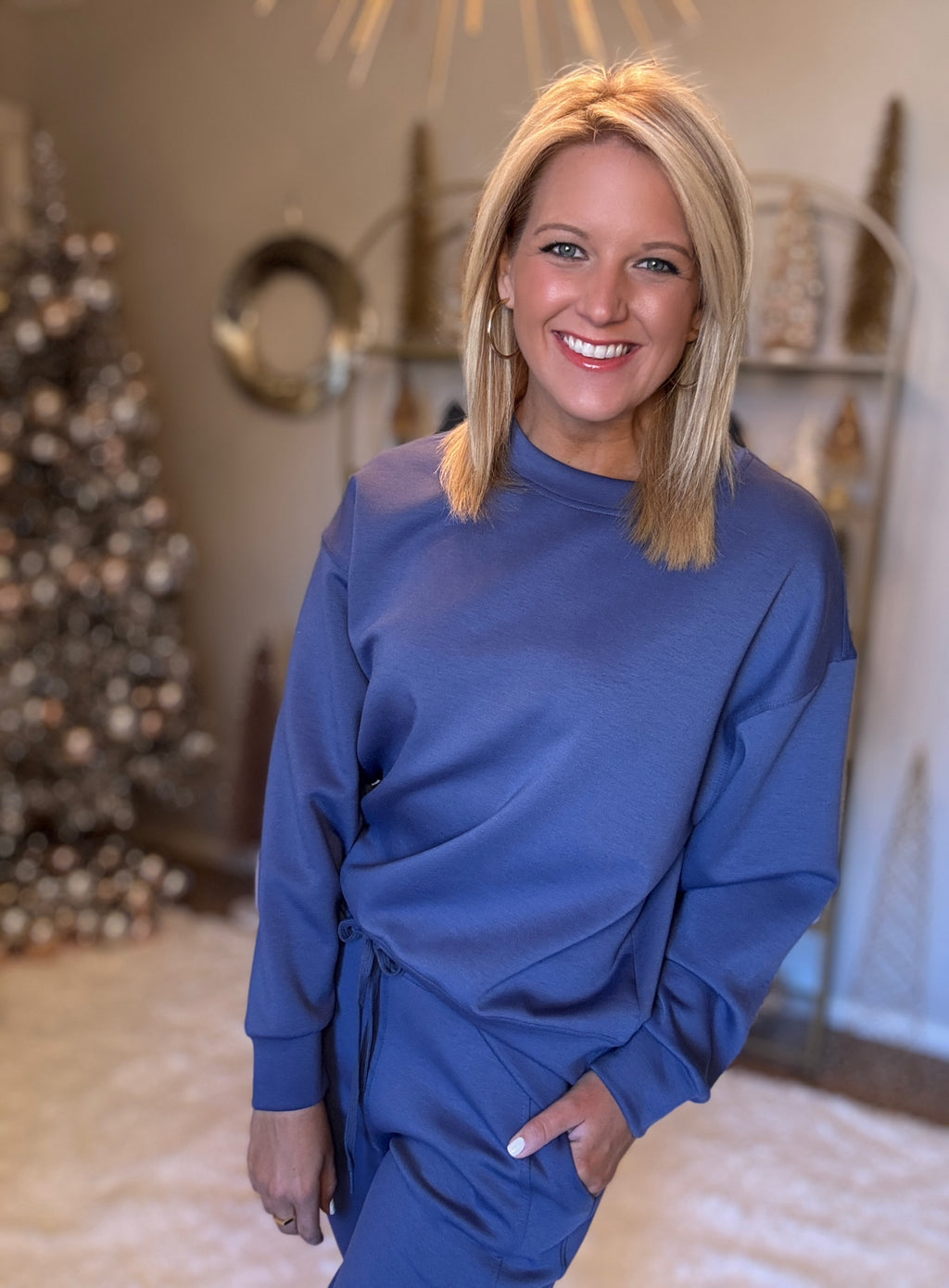 Blue Scuba Pullover & Jogger SET