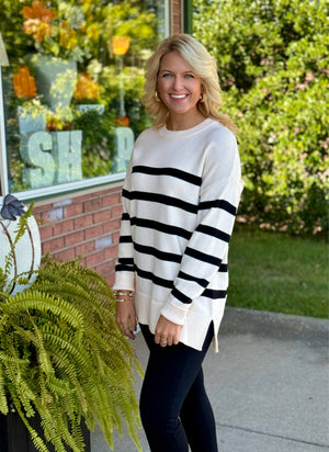 Stripe Tunic Sweater