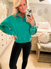 Kelly Green Washed Pullover