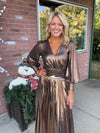 Shimmer Top & Metallic Skirt SET