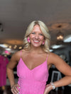 Hot Pink Tiered Maxi Dress