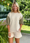 Quilted Cream & Olive SET