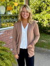Button Down Contrast Cardigan with Inner Layer Built In