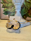 Square Wood Detailed Hoop